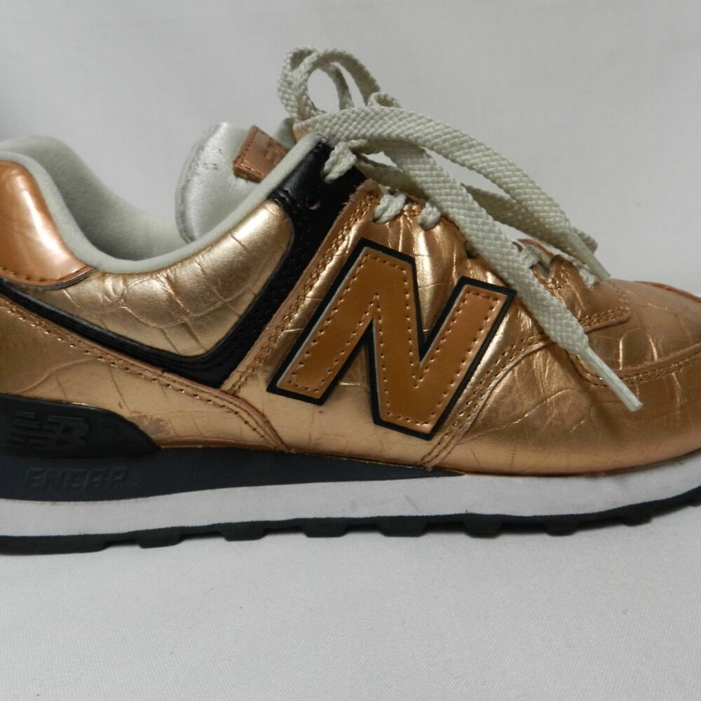 New Balance 574 Encap Sneakers Tennis Metallic Rose Gold Women Size 39 8 - Picture 7 of 15